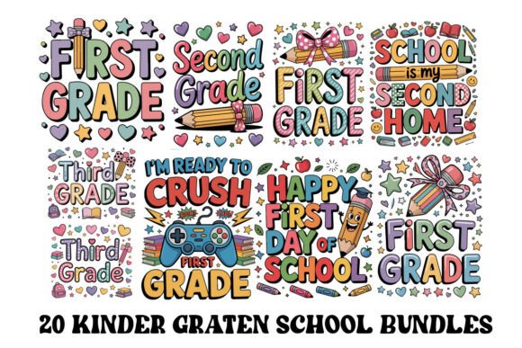 20 Back to School Kinder Gartan Graphic