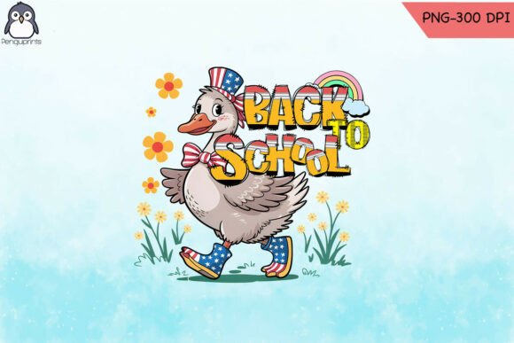 Back to School Cute Goose Subimation PNG: A Creative Asset for Modern DIY Projects