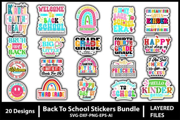 Back to School Stickers Bundle Vol-1