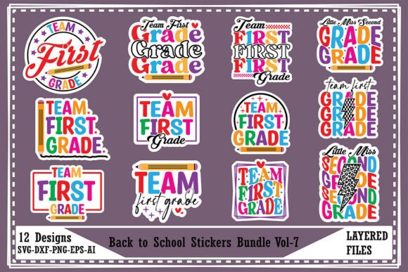 Back to School Stickers Bundle Vol-7: A Versatile Digital Asset for Creative and Professional Workflows