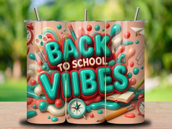 Back to School Tumbler Wrap PNG Vol.5