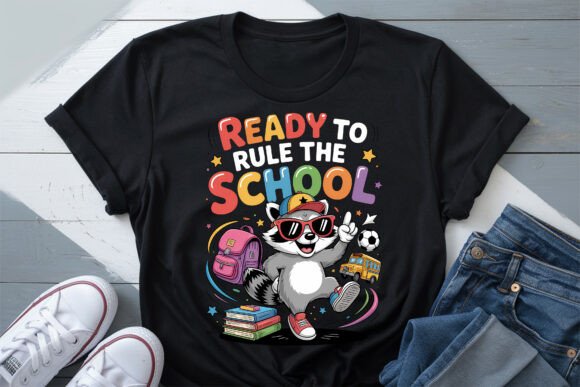 Cool Raccoon Back to School Tee PNG: A Versatile Design for Creatives and Merchants