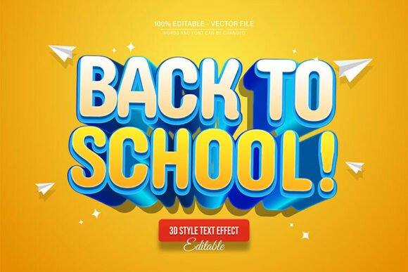 Elevating Brand Identity with the Back to School Cartoon 3D Text Effect